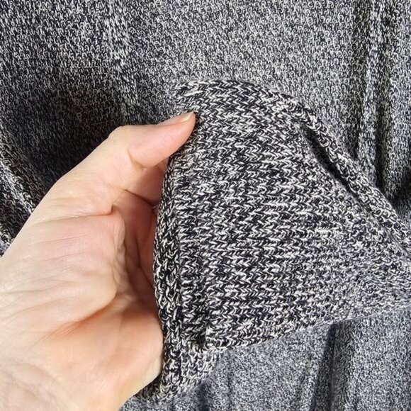 Eileen Fisher Long Duster‎ Cardigan Sz PM Marled Gray Boho Relaxed Open Beach - Picture 5 of 9